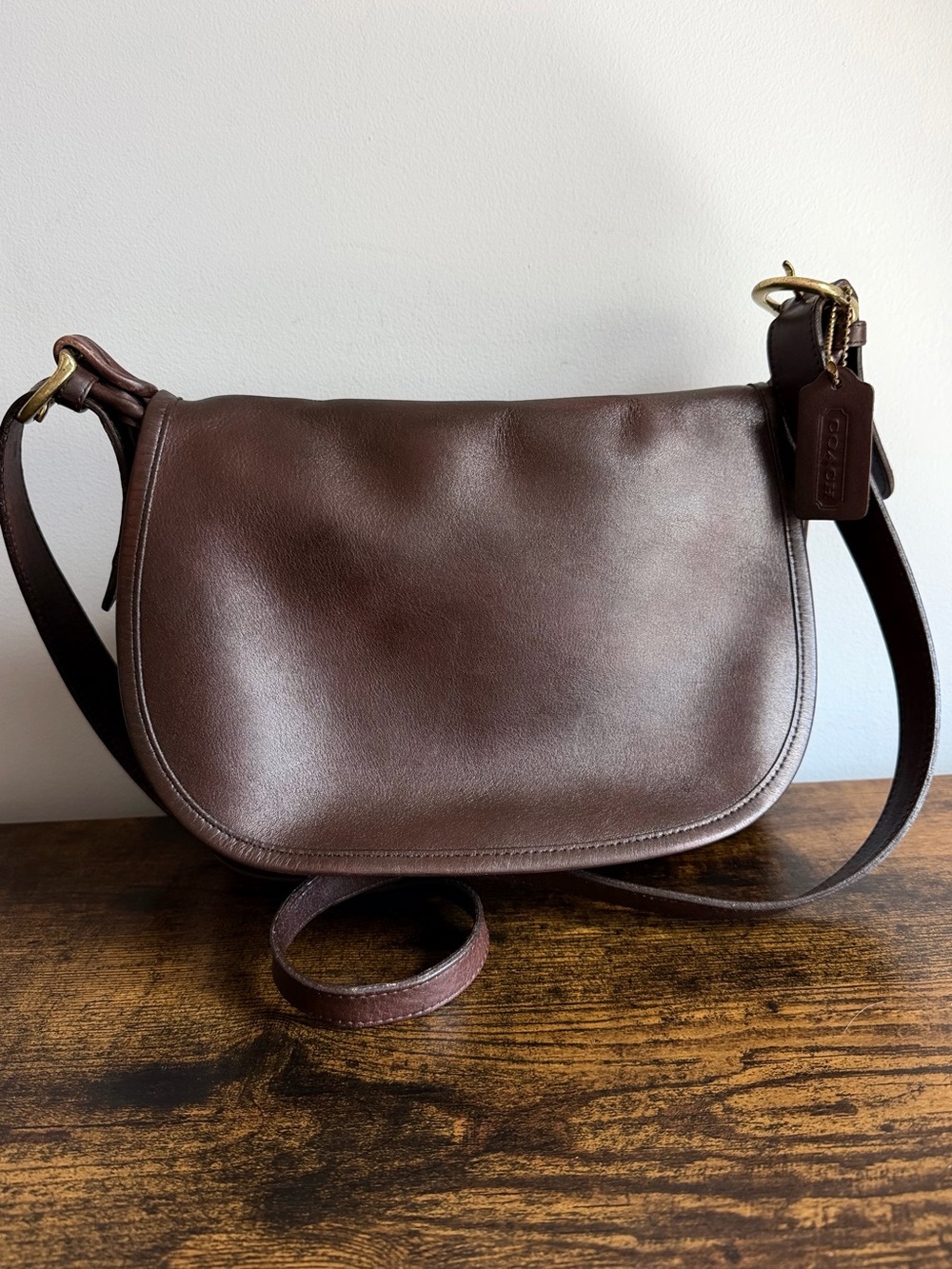Vintage Coach Fletcher 4150 Brown Leather Crossbody Bag - Picture 3 of 15